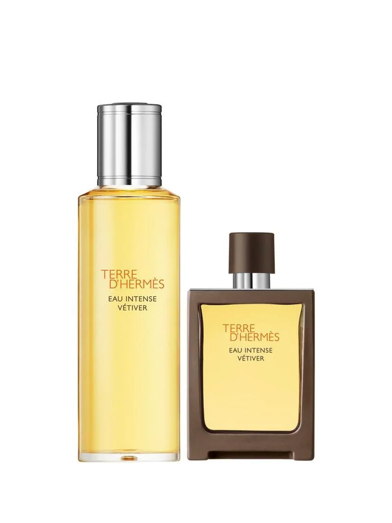 Hermes Terre D'Hermes Eau Intense Vetiver Travel Spray and Refill EDP For Men 125 ML Set
