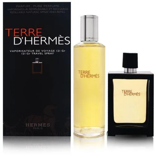 Hermes Terre D'Hermes Travel Spray and Refill Parfum For Men 125ML