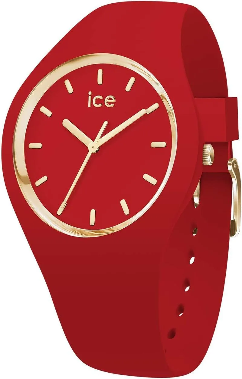 ICE WATCH 016263 ICE Glam Colour 3 Hand Quartz WATCH for Women, Small, Red
