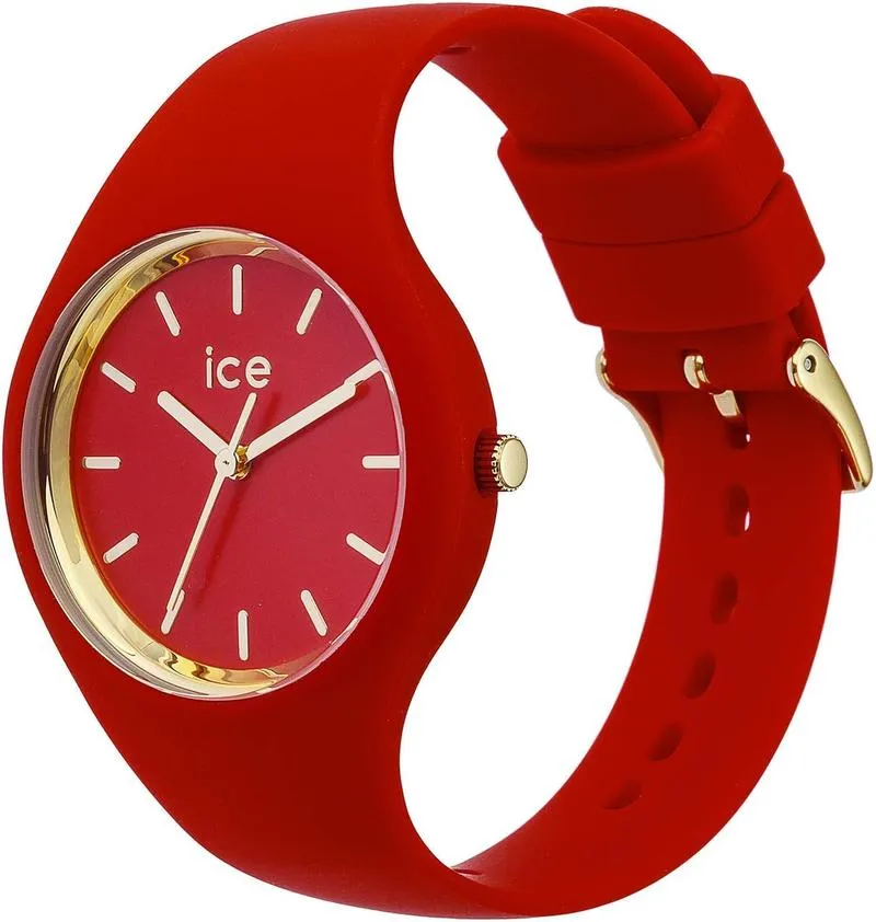 ICE WATCH 016263 ICE Glam Colour 3 Hand Quartz WATCH for Women, Small, Red