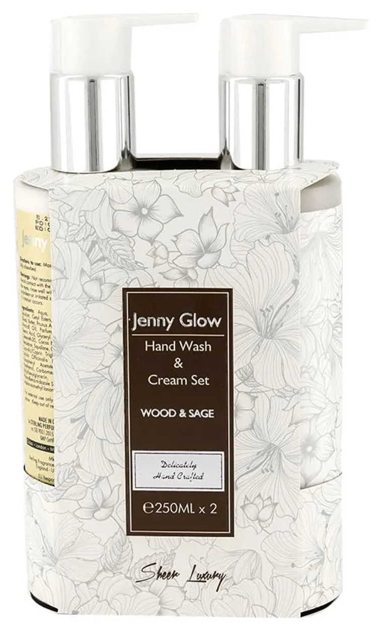Jenny Glow Wood  Sage Hand Wash & Hand Cream 250ML Set