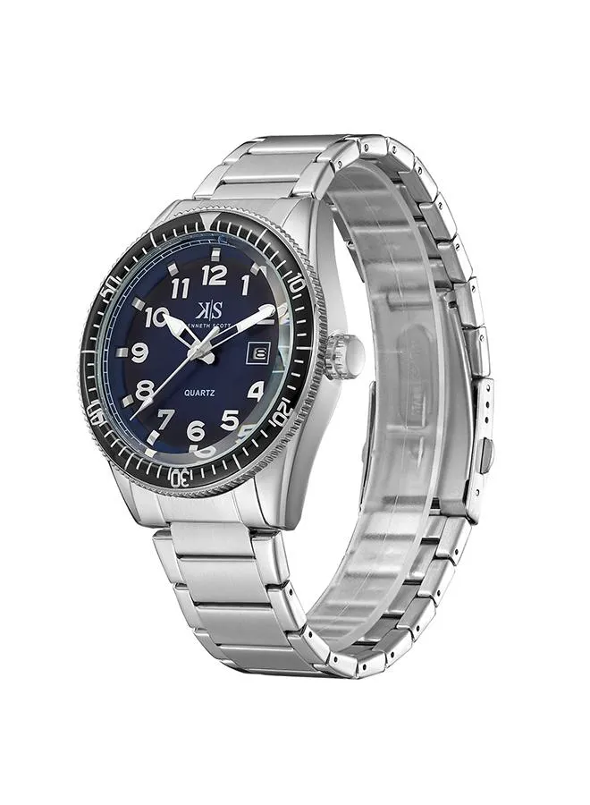 Kenneth Scott Men's Navy Blue Dial Analog Watch - K23028-SBSN