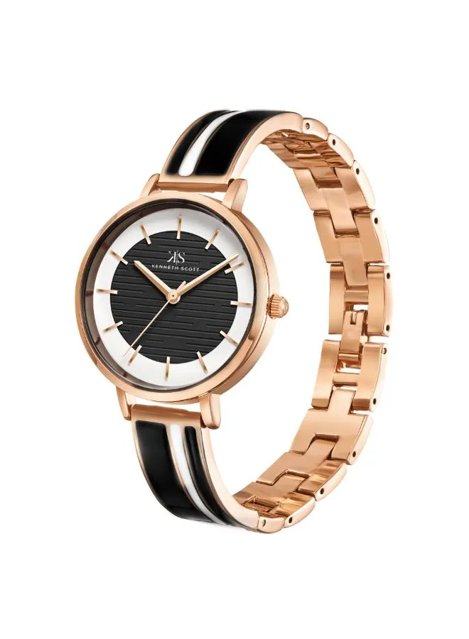 Kenneth Scott Women Black Dial Analog Watch - K23501-RBBB