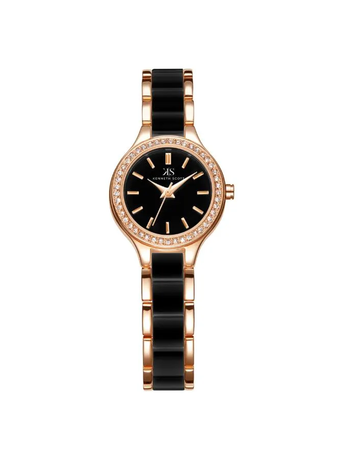 Kenneth Scott Women Black Dial Analog Watch - K23509-KCBB