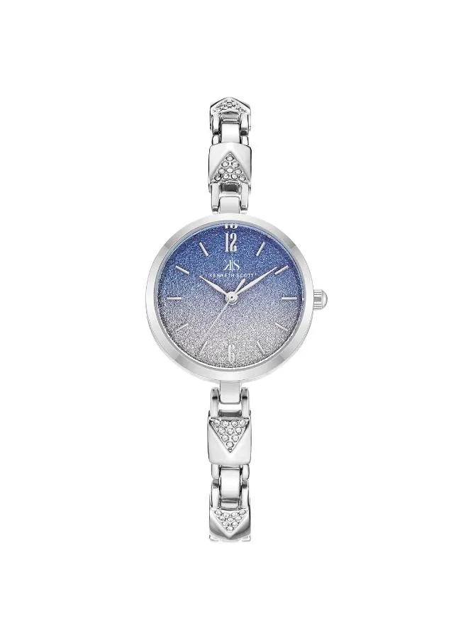 Kenneth Scott Women Blue Dial Analog Watch - K23507-SBSL