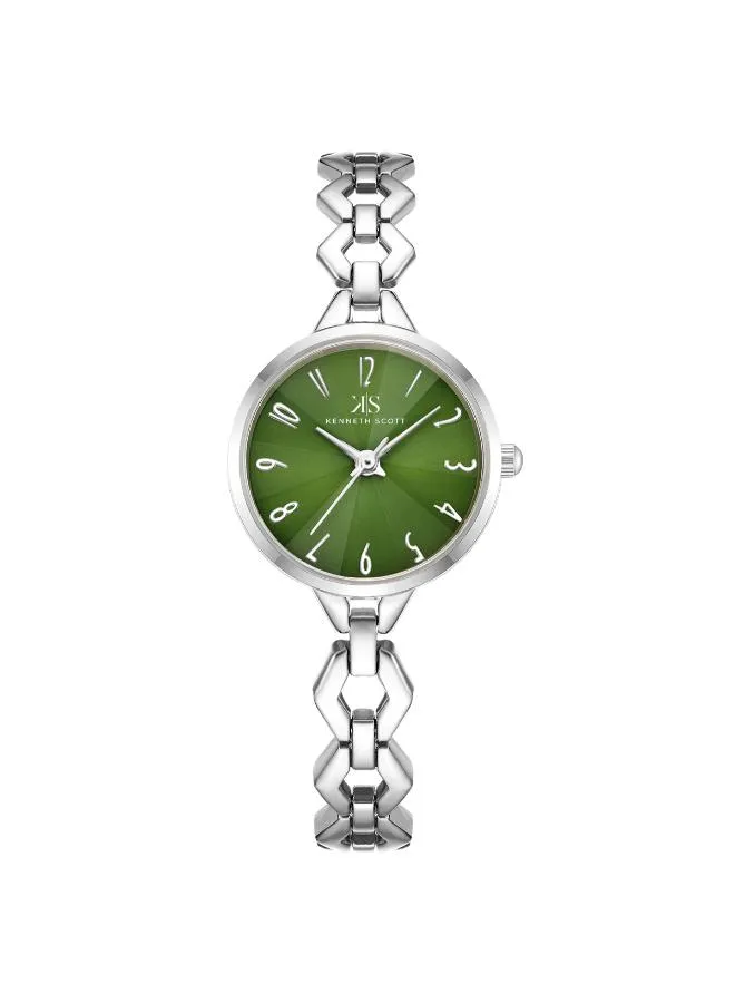 Kenneth Scott Women Green Dial Analog Watch - K23508-SBSG