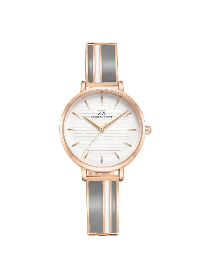 Kenneth Scott Women Grey Dial Analog Watch - K23501-RBXX