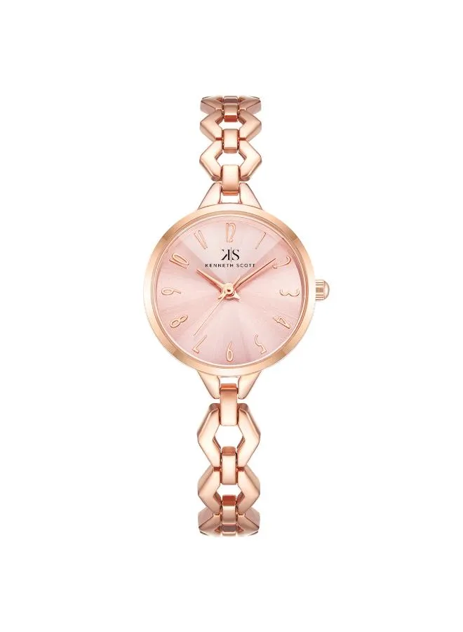 Kenneth Scott Women Pink Dial Analog Watch - K23508-RBKP