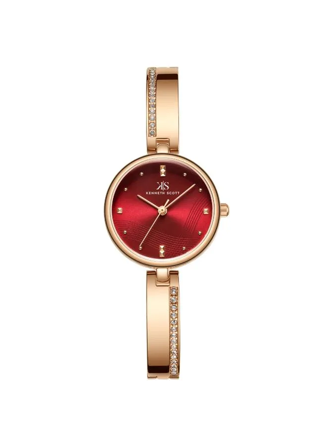 Kenneth Scott Women Red Dial Analog Watch - K23506-RBKR