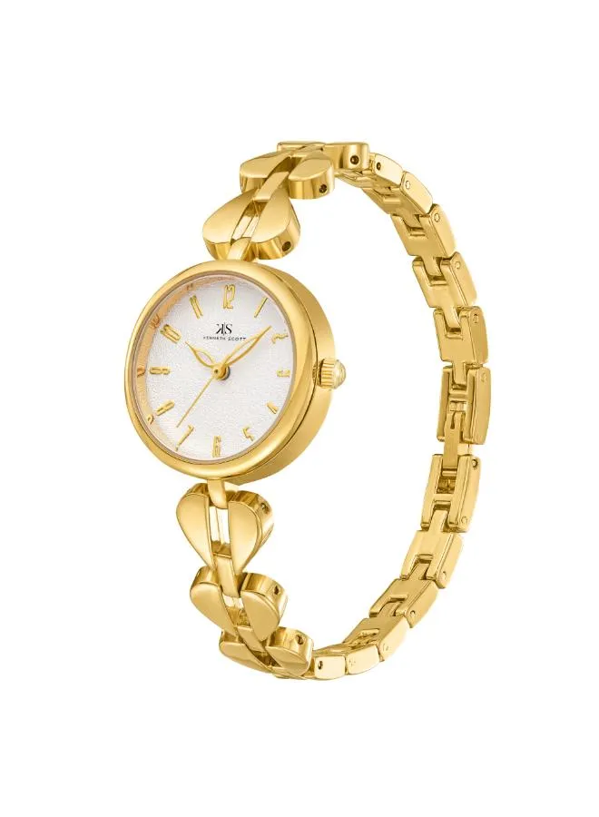 Kenneth Scott Women White Dial Analog Watch - K23504-GBGW