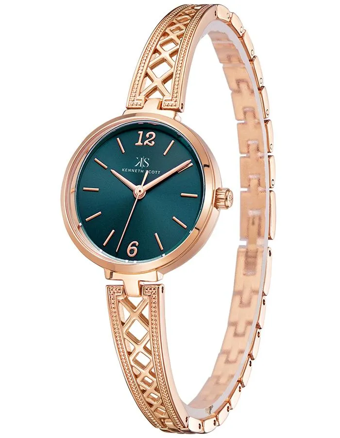 Kenneth Scott Women's Blue Dial Analog Watch - K22518-RBKH