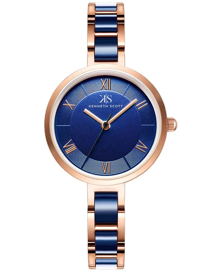 Kenneth Scott Women's Blue Dial Analog Watch - K22521-KCNN