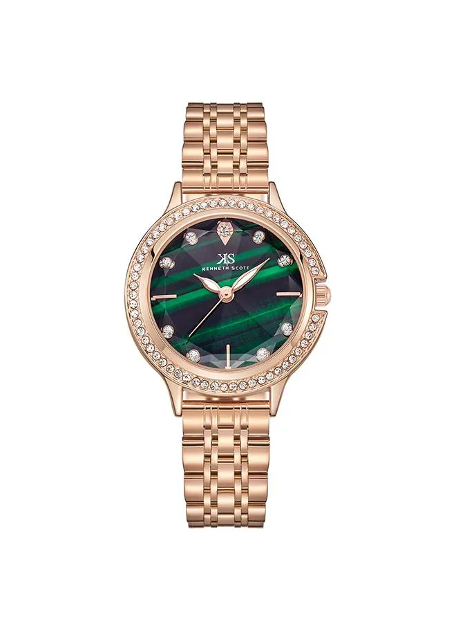 Kenneth Scott Women's Green Dial Analog Watch - K23521-RBKH