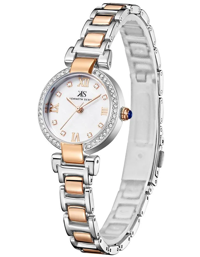 Kenneth Scott Women's Mother Of Pearl Dial Analog Watch - K22520-KBKM