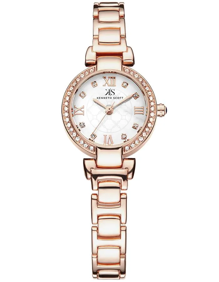 Kenneth Scott Women's Mother Of Pearl Dial Analog Watch - K22520-RBKM