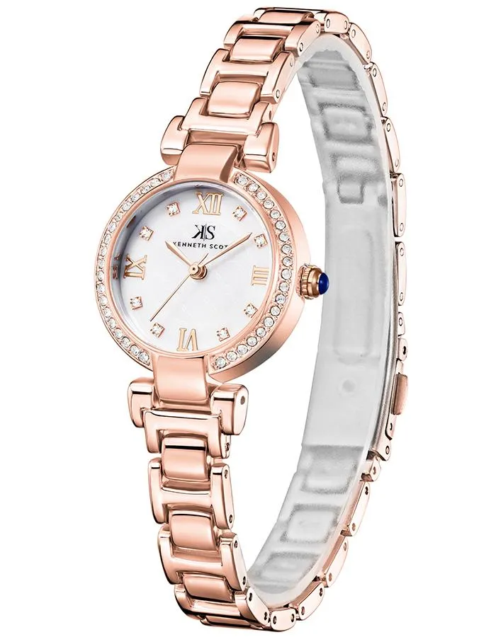 Kenneth Scott Women's Mother Of Pearl Dial Analog Watch - K22520-RBKM