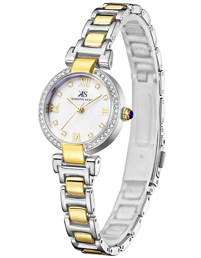 Kenneth Scott Women's Mother Of Pearl Dial Analog Watch - K22520-TBTM