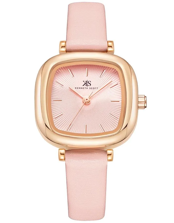 Kenneth Scott Women's Pink Dial Analog Watch - K22525-KLPP