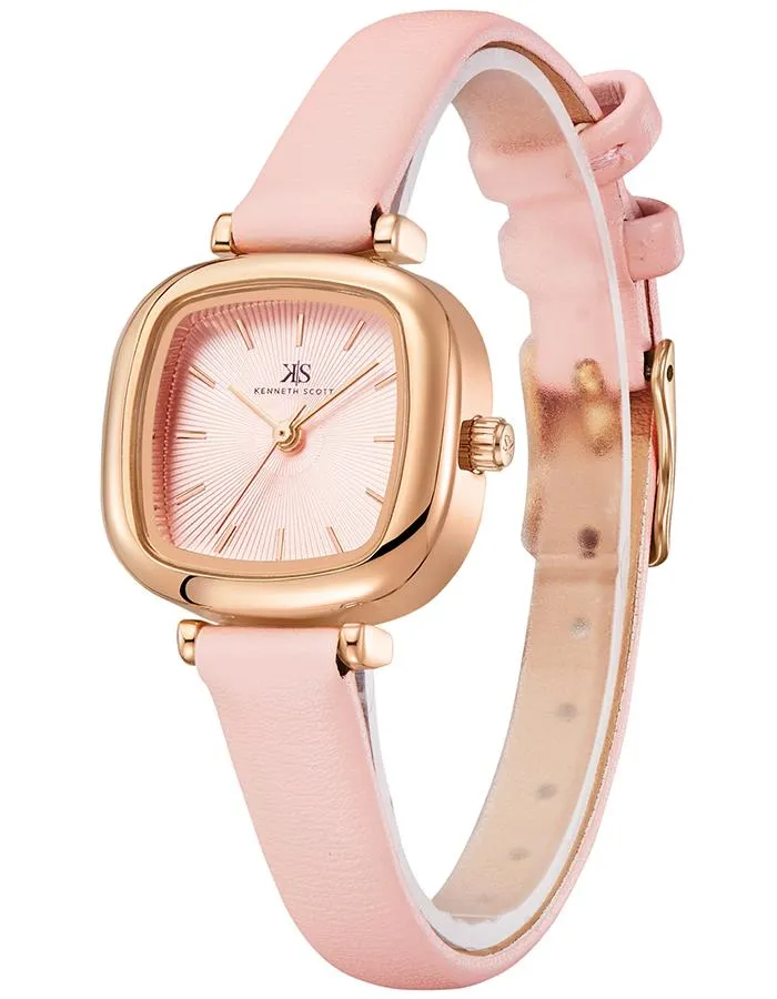 Kenneth Scott Women's Pink Dial Analog Watch - K22525-KLPP
