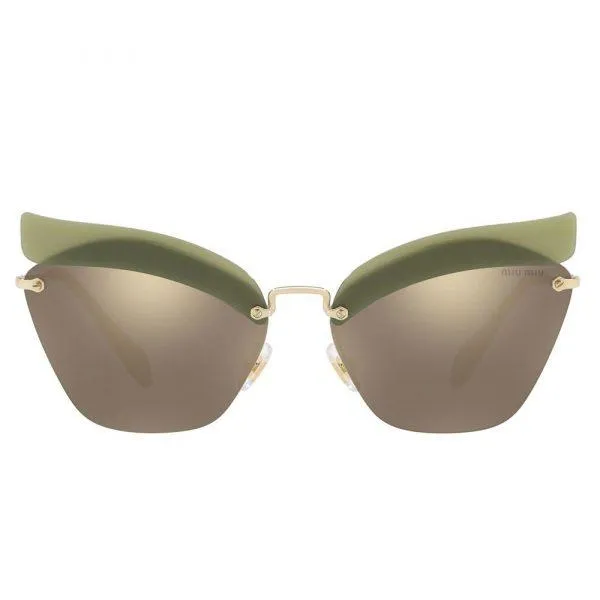 MIU MIU butterfly Women Sunglasses Gold Frame - 56TS BY61C0