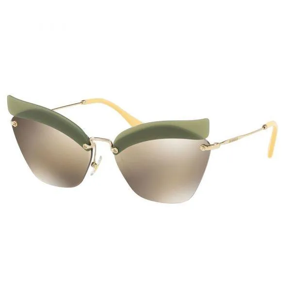 MIU MIU butterfly Women Sunglasses Gold Frame - 56TS BY61C0