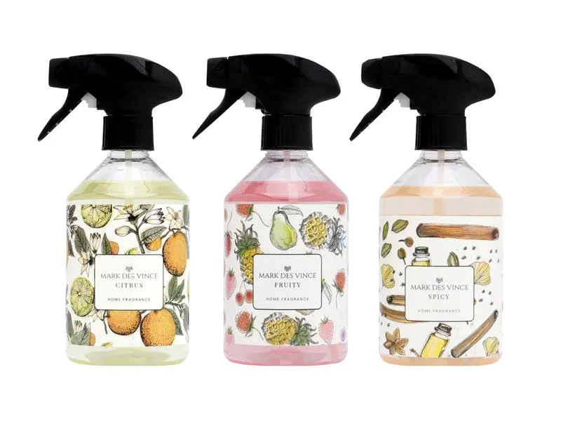 Mark Des Vince Spicy Citrus Fresh Home Fragrance 3Pcs × 500ML Set