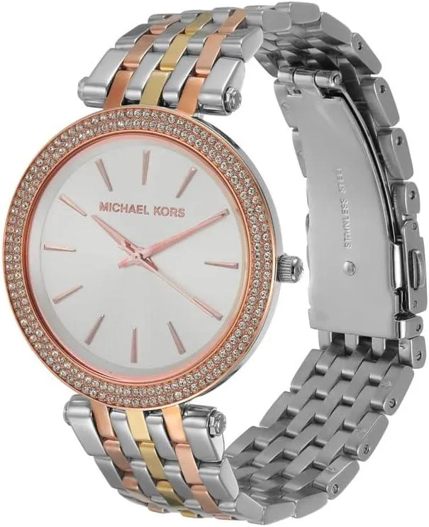 Michael Kors Darci 3 Hand Watch with Glitz Accents, 39MM