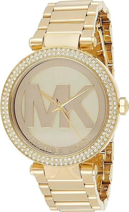 Michael Kors Goldtone Parker Watch with MK Logo On DialMK5784
