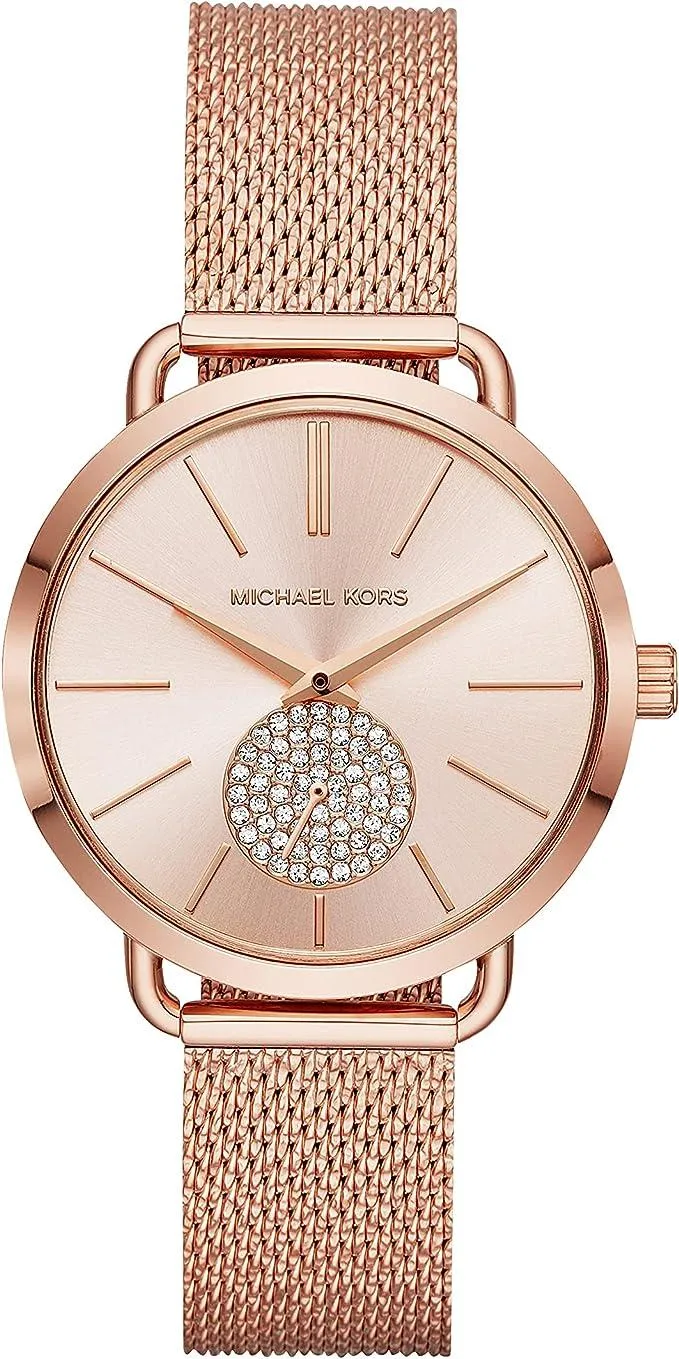 Michael Kors Women's Portia Watch- Three Hand Quartz Movement Wrist Watch with Second Hand subdial