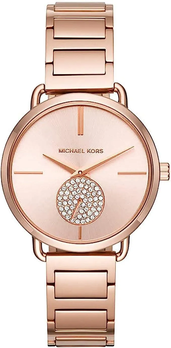 Michael Kors Women's Watch Portia, 36 mm case Size, Chronograph Movement, Stainless Steel Strap