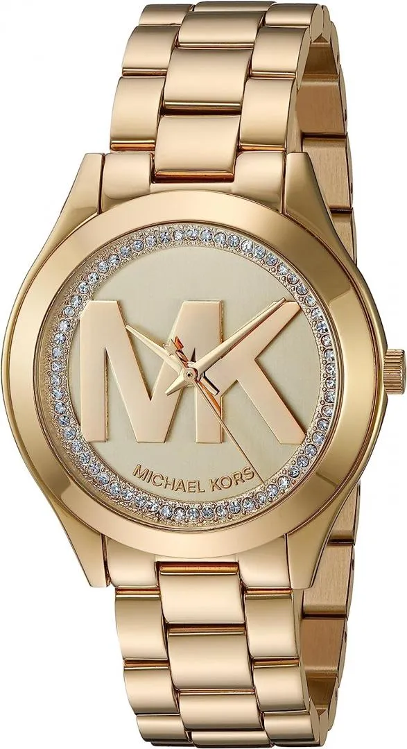 Michael Kors Womens Mini Slim Runway Gold Watch MK3477