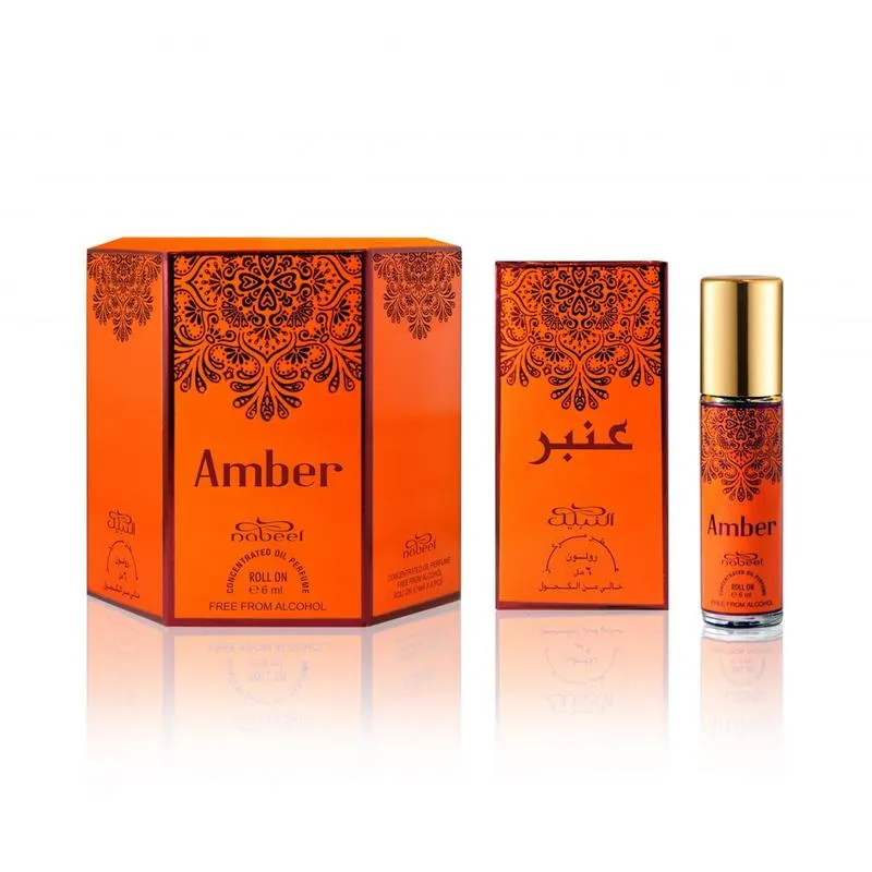 Nabeel Amber Roll On Oil Unisex 6ML × 6Pcs Set