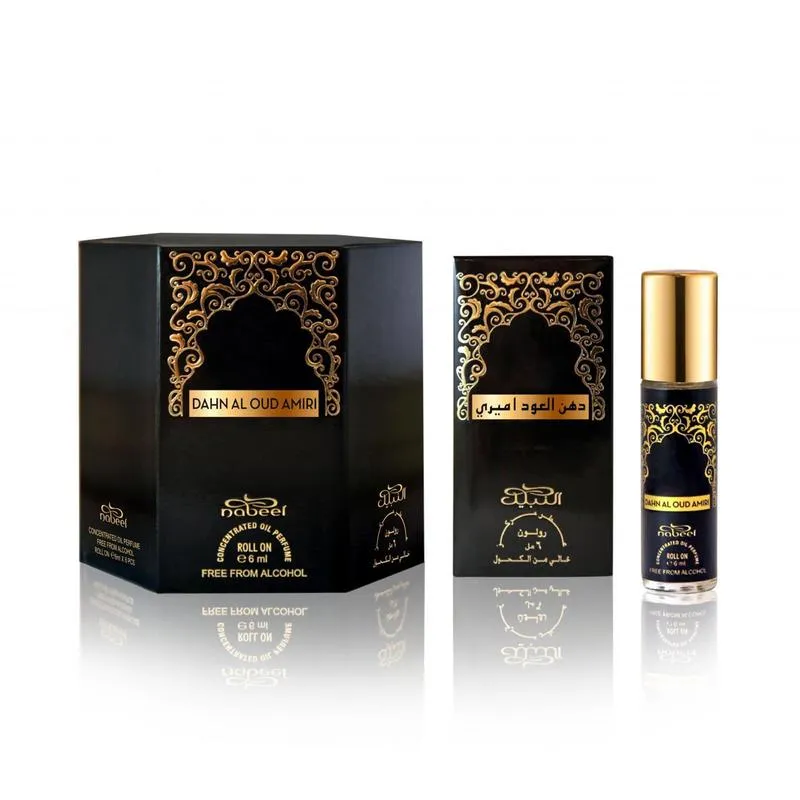 Nabeel Dahn Al Oud Amiri Roll On Oil Unisex 6ML × 6Pcs Set