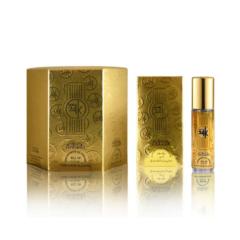 Nabeel Gold 24K Roll On Oil Unisex 6ML × 6Pcs Set