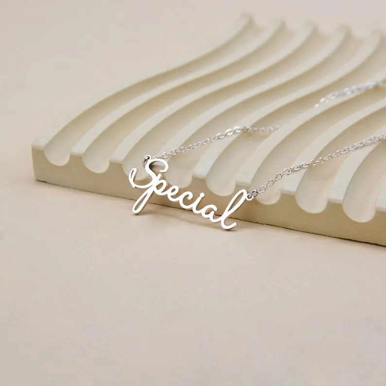 Name Necklace Old English Name Necklace