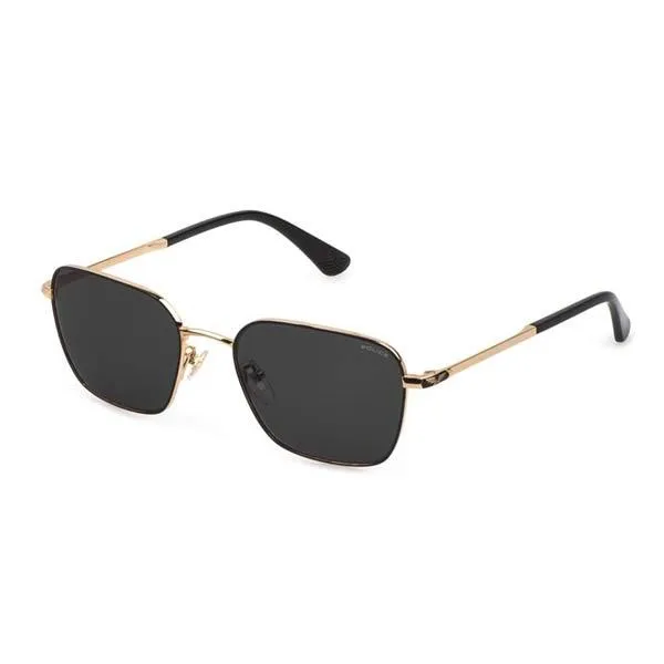 POLICE Square Unisex Sunglasses Gold & Black Frame - 03 0301