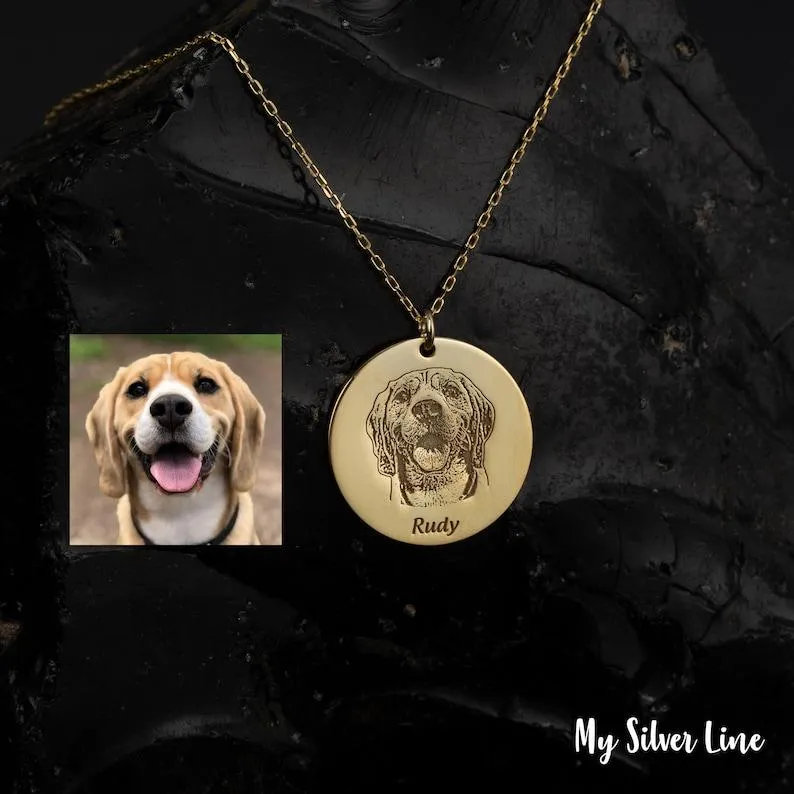 Pet Photo Necklace in Sterling Silver