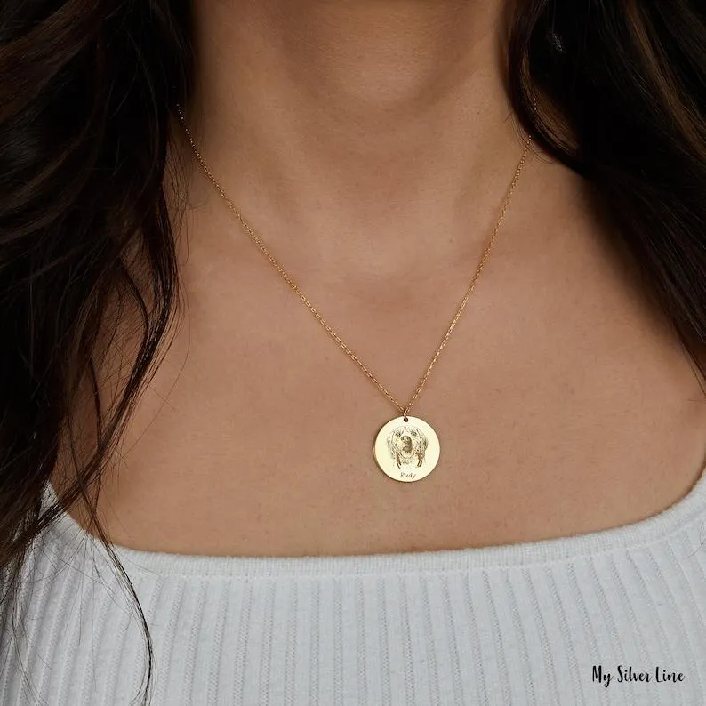 Pet Photo Necklace in Sterling Silver