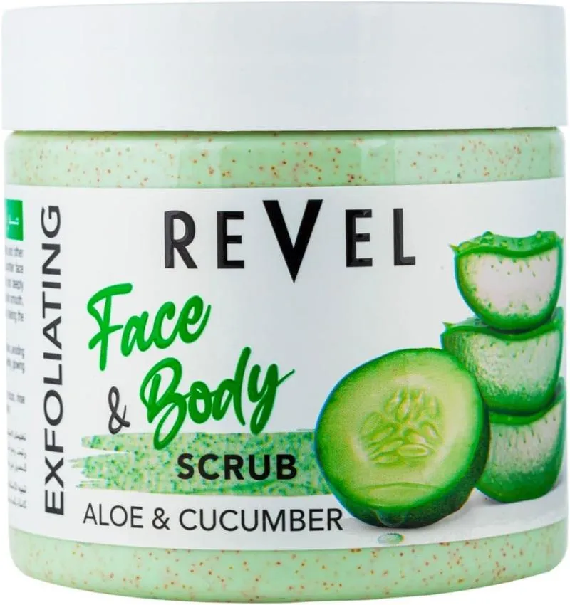 Revel Aloe Vera & Cucumber Face & Body Scrub 475ML
