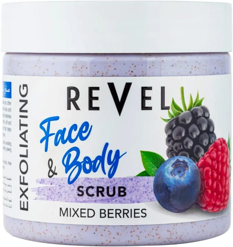 Revel Mixed Berries Face & Body Scrub 475ML