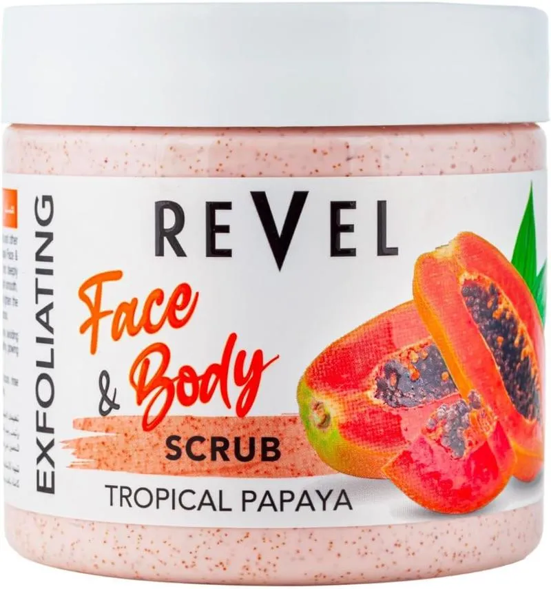 Revel Tropical Papaya Face & Body Scrub 475ML