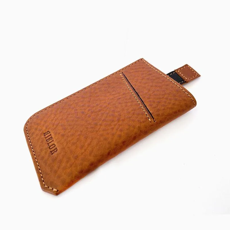 Riblor Alonzo Italian Leather Card Sleeve Brown