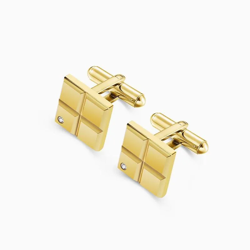 Riblor Magnus Cufflinks in Stainless Steel Yellow Gold RCL5-MSYG