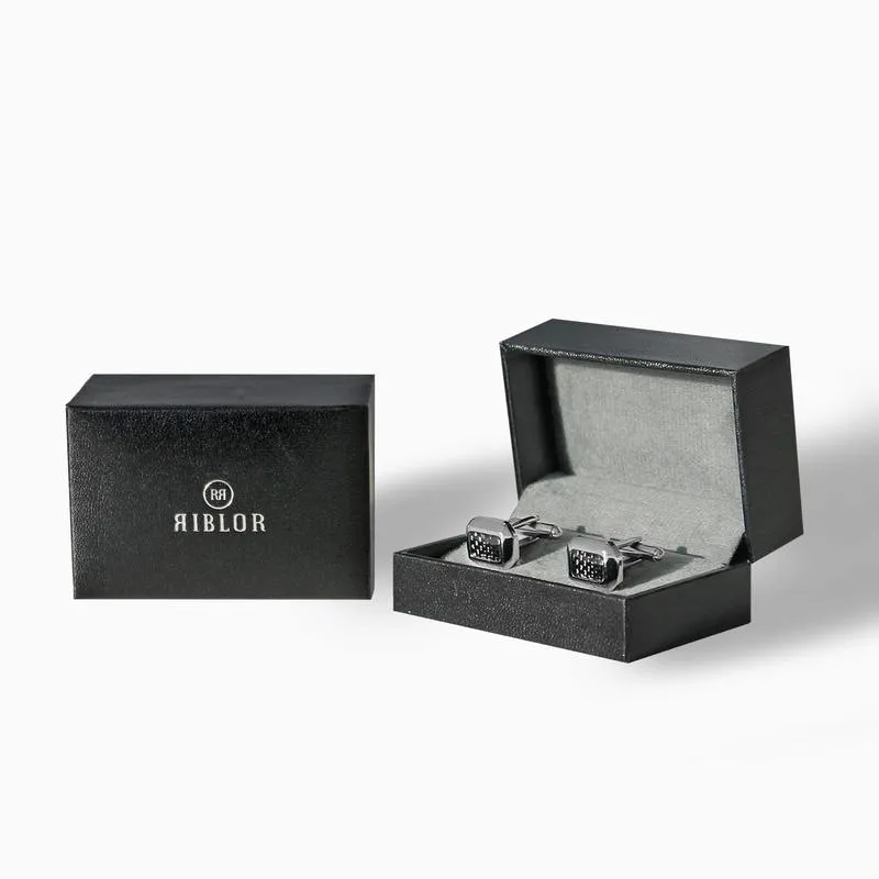 Riblor Marcus Cufflinks in Stainless Steel RCL4-MSS