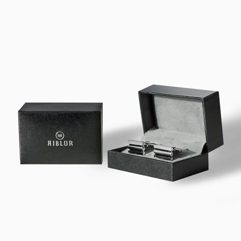 Riblor Otello Cufflinks in Stainless Steel RCL1-OSS