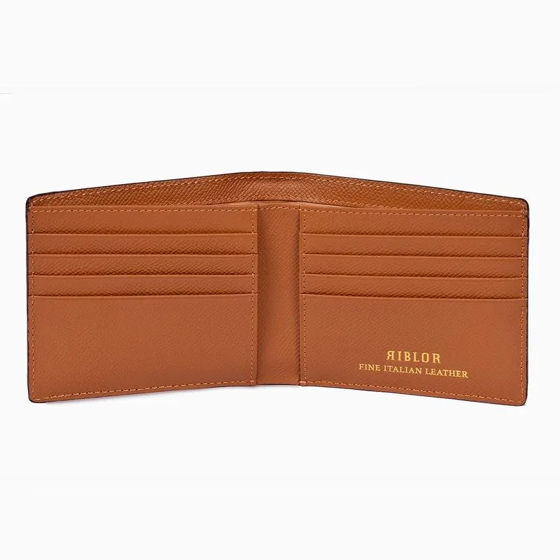 Riblor Serafino 8 Card Italian Leather Wallet Brown