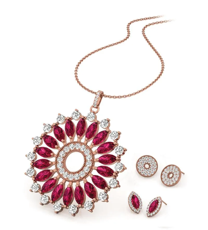 Ruby Jewelry Set