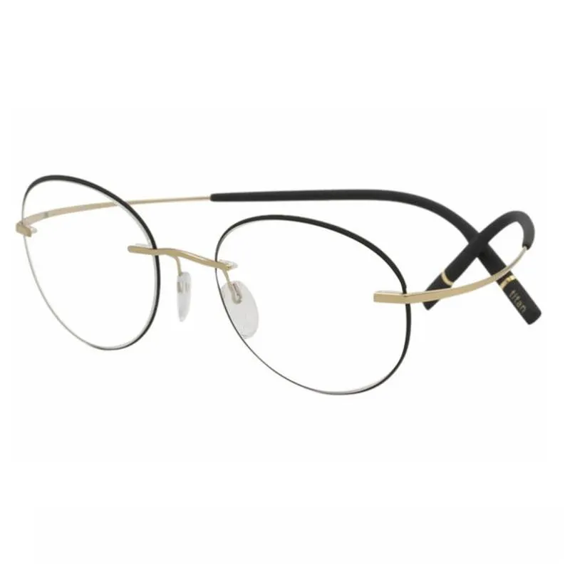 SILHOUETTE Round Unisex Sunglasses Black Frame - 5518FZ 7530
