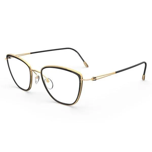 SILHOUETTE Square Unisex Sunglasses Black & Gold Frame - SIL4555 9230