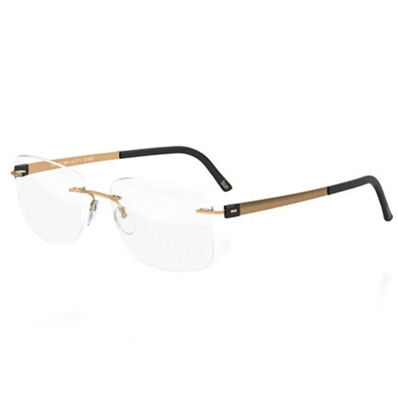 SILHOUETTE Square Unisex Sunglasses Black & Gold Frame - SIL5450 6051